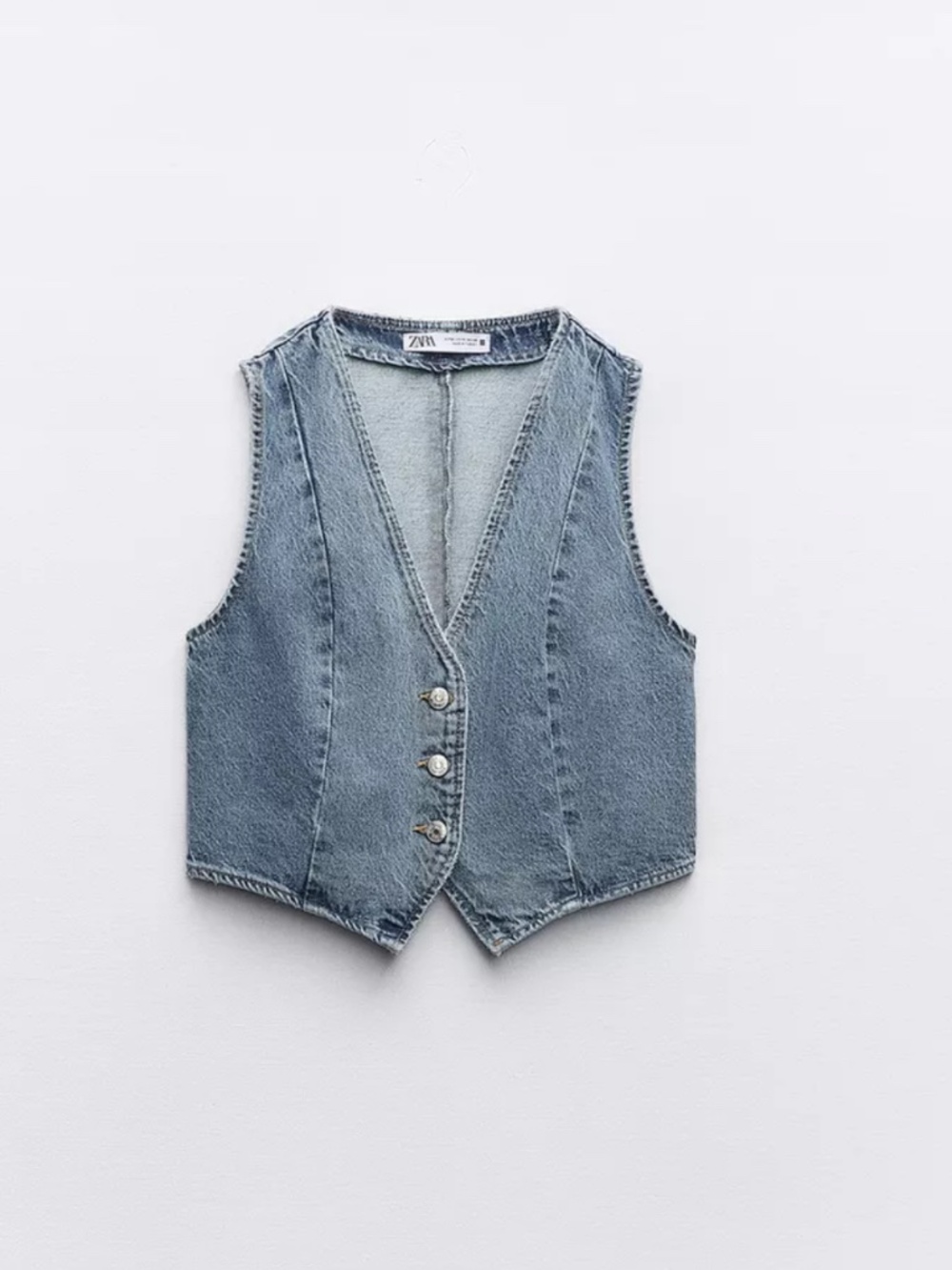 Zara CROPPED DENIM VEST
